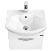 Тумба под раковину Aquaton Ария 50 1A140301AA010 подвесная Белая — фото 2, Тумбы под раковину