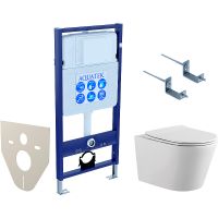 Комплект унитаза с инсталляцией Aquatek Set Aquatek Вега-KKI2 с сиденьем Микролифт — фото 1, Комплекты унитаз + инсталляция