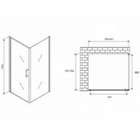 Товар: Душевой уголок Abber Sonnenstrand 80х75 AG04080M-S75M профиль Хром стекло матовое - фото 4 Душевой уголок Abber Sonnenstrand 80х75 AG04080M-S75M профиль Хром стекло матовое — фото 4, Прямоугольные душевые уголки
