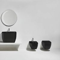 Унитаз Simas Henges HE18neromatt подвесной Черный матовый без сиденья — фото 3, Подвесные унитазы