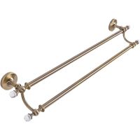 Полотенцедержатель Art&Max Antic Crystal AM-E-2648SJ-Br двойной Бронза — фото 1, Полотенцедержатели