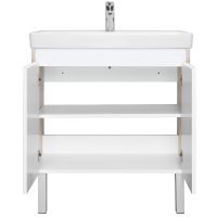 Товар: Тумба под раковину Aquaton Сканди Doors 80 1A282901SDB20 Белый глянец Дуб верона - фото 3 Тумба под раковину Aquaton Сканди Doors 80 1A282901SDB20 Белый глянец Дуб верона — фото 3, Мебель для ванной