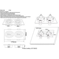 Товар: Встраиваемый светильник Crystal Lux CLT 002C2 BL Черный - фото 3 Встраиваемый светильник Crystal Lux CLT 002C2 BL Черный — фото 3, Точечные светильники