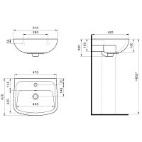Товар: Раковина Santek Лонги 50 1WH501754 Белая - фото 11 Раковина Santek Лонги 50 1WH501754 Белая — фото 11, Раковины