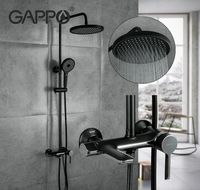 Душевая система Gappo G03-6 Черная матовая Хром арт-G2403-6 — фото 13, Душевые стойки