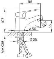 Товар: Смеситель для раковины Frap H16 F1016 Хром - фото 3 Смеситель для раковины Frap H16 F1016 Хром — фото 3, Смесители