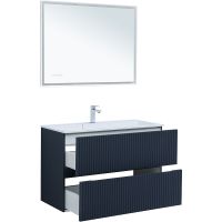 Тумба под раковину Aquanet Джейн 100 313304 подвесная Маренго — фото 8, Тумбы под раковину