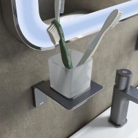 Стакан для зубных щеток Iddis Slide Графит арт-SLIGMG1i45 — фото 3, Стаканы для зубных щеток