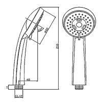 Ручной душ Frap F01 Хром — фото 9, Лейки для душа