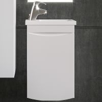 Товар: Тумба под раковину Бриклаер Вега 40 4627125414039 подвесная Белый глянец - фото 1 Тумба под раковину Бриклаер Вега 40 4627125414039 подвесная Белый глянец — фото 1, Мебель для ванной