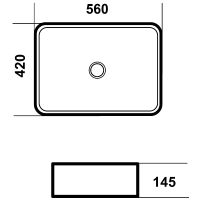 Раковина-чаша Grossman Falcon 56 GR-3054 Белая — фото 4, Раковины накладные