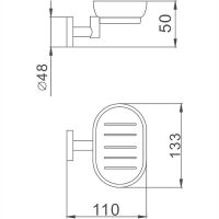 Мыльница Haiba Хром арт-HB1702 — фото 2, Мыльницы