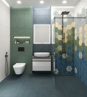 Керамическая плитка Kerama Marazzi Флорентина зелёный глянцевый 24034 настенная 20х23,1 см — фото 5, Керамическая плитка