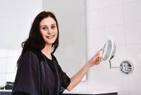 Косметическое зеркало Ridder Jasmin с подсветкой с увеличением Хром арт-О3203100 — фото 2, Косметические зеркала