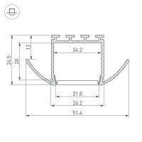Товар: Профиль алюминиевый Arlight 016444 встраиваемый Серебристый - фото 4 Профиль алюминиевый Arlight 016444 встраиваемый Серебристый — фото 4, Профили для светодиодных лент