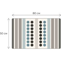 Коврик для ванной комнаты Fixsen Lotus 50х80 FX-8030Y Голубой Графит Белый Серый — фото 5, Коврики для ванной комнаты