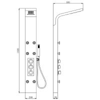 Душевая панель beWash BV3TMSP7233 с гидромассажем Белая — фото 5, Душевое оборудование. Душевая программа