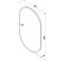 Зеркало Sintesi Tito 45 SIN-SPEC-TITO-45 с подсветкой Черное с сенсорным выключателем — фото 11, Зеркала в ванную комнату