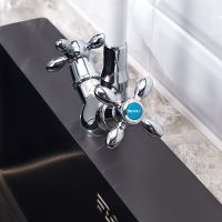 Смеситель для кухни Ростовская Мануфактура Сантехники Boou BA5318-1F-E351A-B702 Белый, Хром — фото 4, Смесители