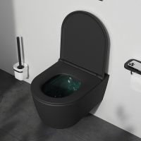 Унитаз AM.PM Func FlashClean подвесной Черный матовый с сиденьем Микролифт арт-C8F1700MBSC — фото 13, Подвесные унитазы