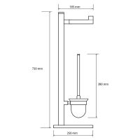 Напольная стойка Bemeta Omega 104836012 Хром — фото 2, Стойки - набор держателей