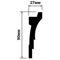 Карниз HIWOOD A90V2 2000x90x27 мм — фото 2, Карнизы