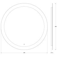 Товар: Зеркало Evoform Ledshine d100 BY 2627 с подсветкой 25.5 W - сенсорный выключатель - нейтральный белый свет - фото 6 Зеркало Evoform Ledshine d100 BY 2627 с подсветкой 25.5 W - сенсорный выключатель - нейтральный белый свет — фото 6, Мебель для ванной