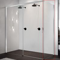 Душевая стенка Novellini Opera 90 R OPEFH89D-1K профиль Хром стекло прозрачное — фото 1, Боковые стенки