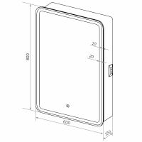 Зеркальный шкаф Континент Elliott LED 60 L МВК017 с подсветкой Белый — фото 14, Зеркальные шкафы в ванную