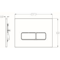 Клавиша смыва Royce Pro RCT-110511BL Черная матовая — фото 2, Комплектующие для душевого оборудования