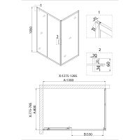 Товар: Душевой уголок Niagara Nova 130х80 NG-62-13A-A80 профиль Хром стекло прозрачное - фото 5 Душевой уголок Niagara Nova 130х80 NG-62-13A-A80 профиль Хром стекло прозрачное — фото 5, Прямоугольные душевые уголки