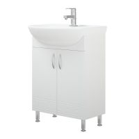 Тумба под раковину Corozo Олимп 60 SD-00000692 Белая — фото 2, Мебель для ванной