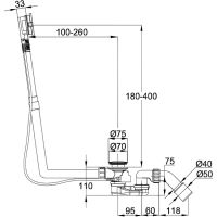 Слив-перелив Bette B600-901 полуавтомат Хром — фото 2, Сливы-переливы