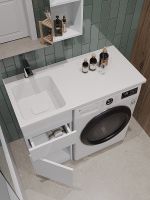 Тумба с раковиной Orange Sistema 100 L ST-40TUW+RAL Белая глянцевая — фото 3, Тумбы с раковиной