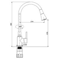 Смеситель для кухни Splenka S201.4306.09 Графит матовый Черный — фото 14, Смесители для кухни