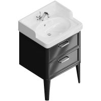 Тумба под раковину Kerama Marazzi Pompei 60 PO.N.60.2\BLK Черная глянцевая — фото 3, Тумбы под раковину