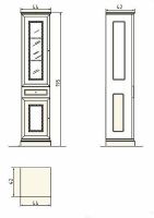 Товар: Шкаф пенал Migliore Ravenna 44 L 27071 Слоновая кость Золото - фото 3 Шкаф пенал Migliore Ravenna 44 L 27071 Слоновая кость Золото — фото 3, Мебель для ванной