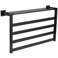 Электрический полотенцесушитель Black&White Universe N-333B 58х35 333BN с полкой Черный матовый — фото 2, Электрические полотенцесушители