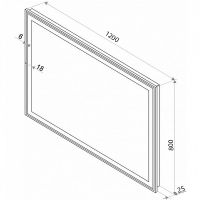 Зеркало Континент Aralia 1200х800 ЗЛП925 с подсветкой с сенсорным выключателем — фото 5, Зеркала в ванную комнату