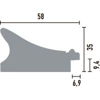 Багет Decomaster 548M-440 2900x58x35 мм — фото 3, Багеты