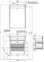 Зеркальный шкаф Aquanet Орлеан 60 R 183076 Белый — фото 15, Зеркальные шкафы в ванную