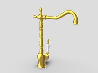 Товар: Смеситель для кухни GPD Retro Colored MTE180-A Золото - фото 5 Смеситель для кухни GPD Retro Colored MTE180-A Золото — фото 5, Смесители