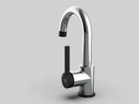 Смеситель для раковины GPD Gildo MTL165-K-S Хром Черный — фото 4, Смесители