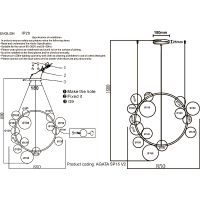 Товар: Люстра Crystal Lux Agata SP15 V2 Black Transparente Прозрачная Черная - фото 5 Люстра Crystal Lux Agata SP15 V2 Black Transparente Прозрачная Черная — фото 5, Люстры