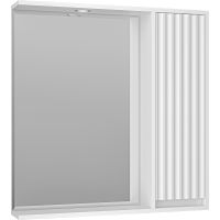 Зеркало со шкафом Brevita Balaton 80 R с подсветкой Белое матовое арт-BAL-04080-01-П — фото 2, Зеркальные шкафы в ванную