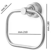 Кольцо для полотенец Boheme Aura 10245-CR Хром — фото 2, Полотенцедержатели