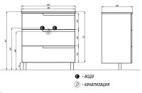 Тумба под раковину Roca Victoria Nord Ice Edition 80 ZRU9302835 Белый глянец — фото 4, Мебель для ванной