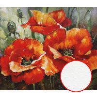 Фреска Ortograf Цветы 6020 Фактура бархат FX Флизелин (1,4*1,2) Зеленый/Красный, Цветы/Живопись — фото 1, Фрески