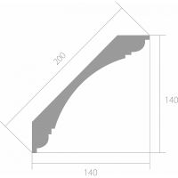 Карниз Ultrawood CR 003-2440 2440x140x140 мм — фото 3, Карнизы