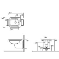 Биде Kerasan Waldorf 4125K1bi/cr*1 подвесное Белое — фото 5, Биде